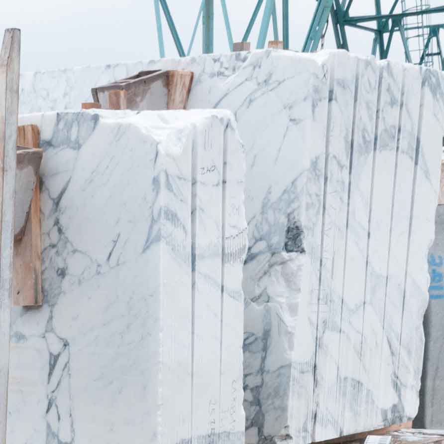 White marble processing