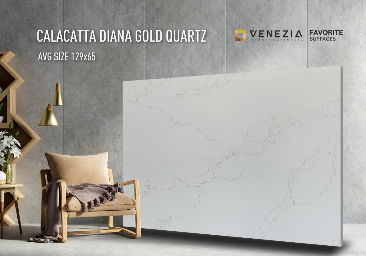 Calacatta Diana Gold Quartz 