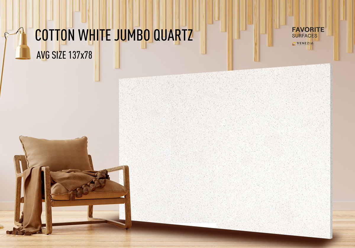 Cotton White Jumbo Quartz