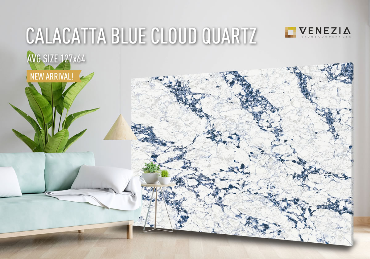 Calacatta  Blue Cloud Quartz