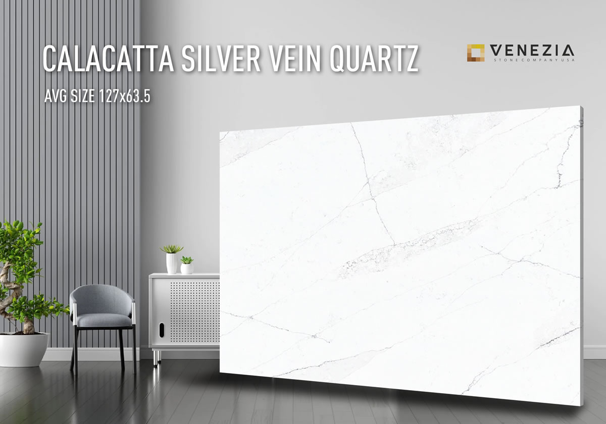 Calacatta Silver Vein Quartz