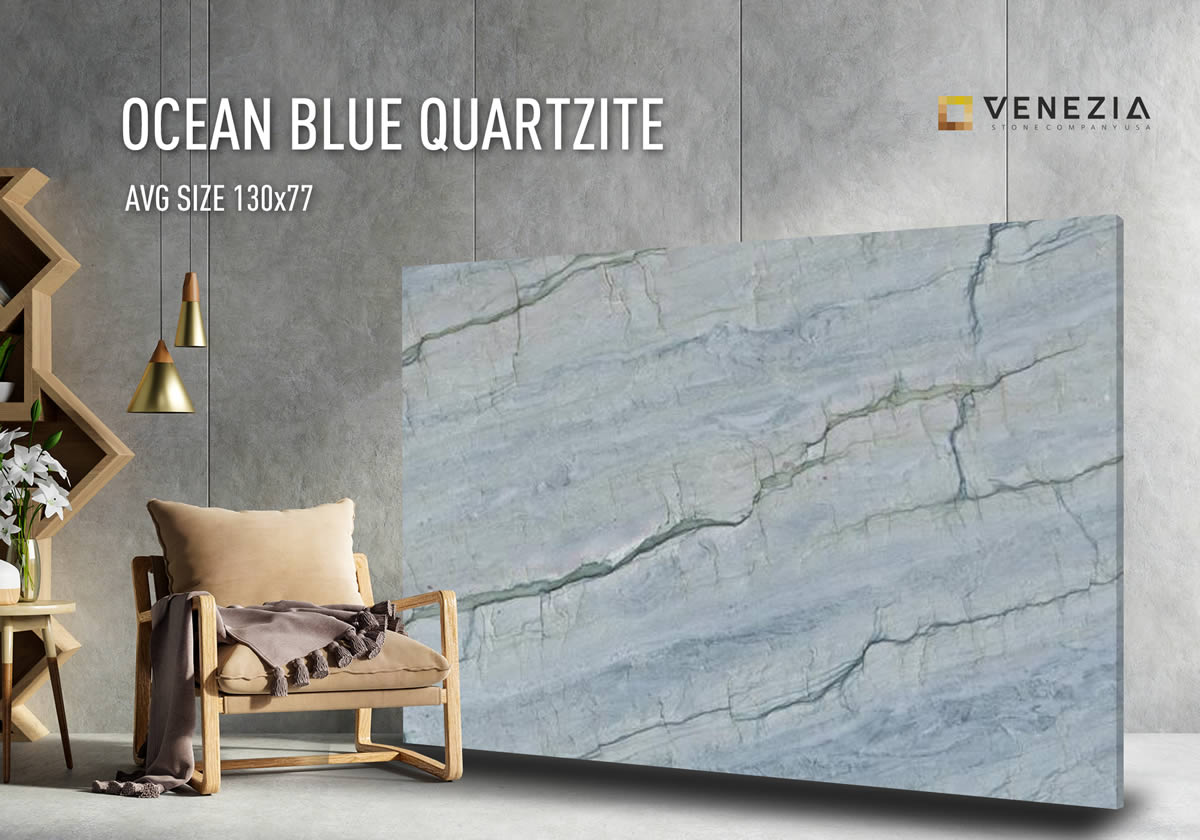 Ocean Blue Quartzite in stock!