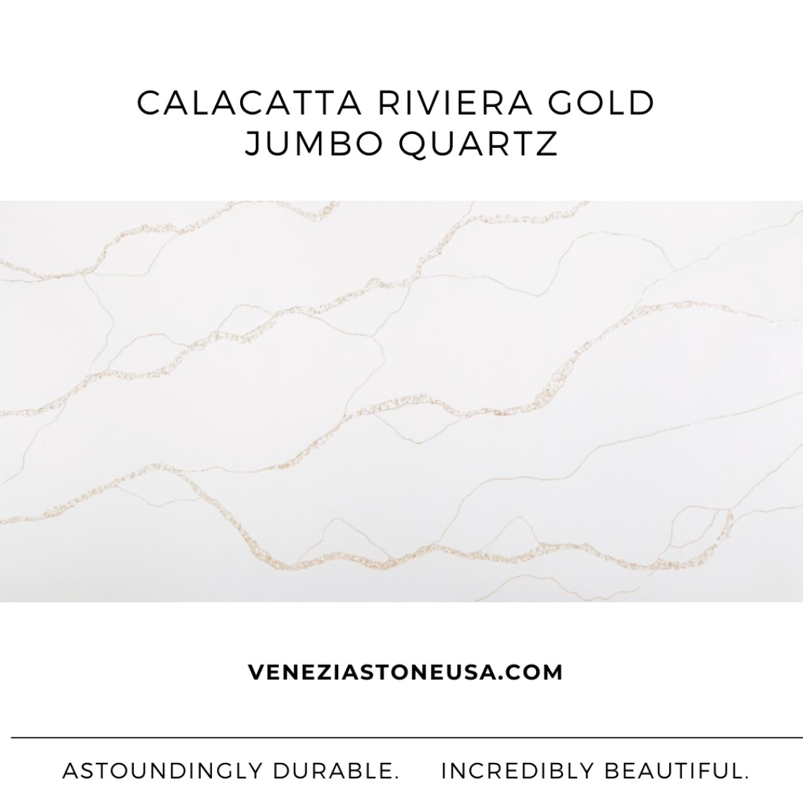 Calacatta Riviera Gold Jumbo Quartz